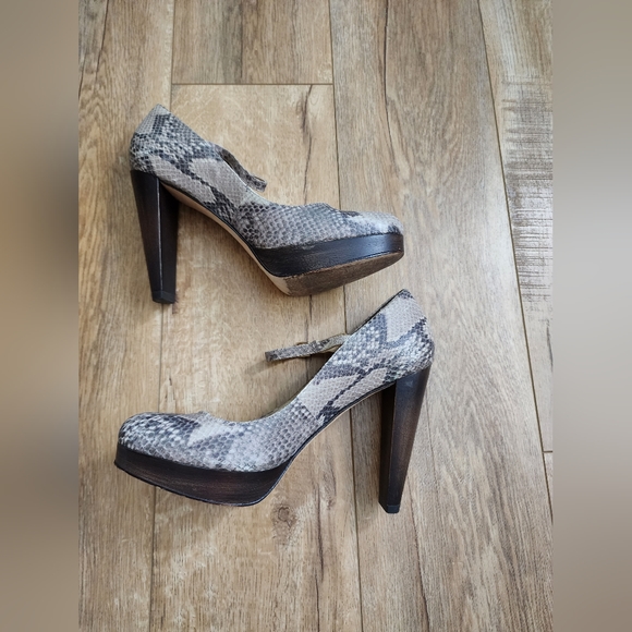 Cole Haan | Shoes | Cole Haan Nike Snake Python Platform Pumps Mary ...